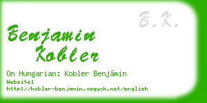 benjamin kobler business card